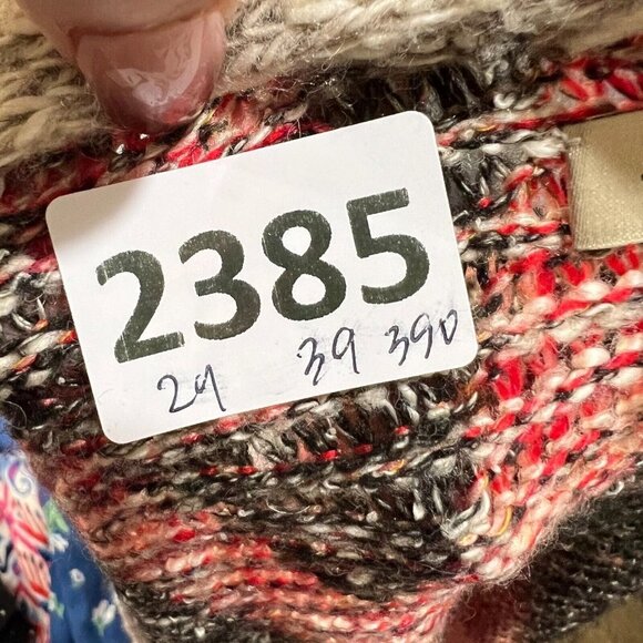 Lucky Brand Womens Brown Open Tribal Cardigan Sweater Small Fringe Long Sleeve - Picture 13 of 13